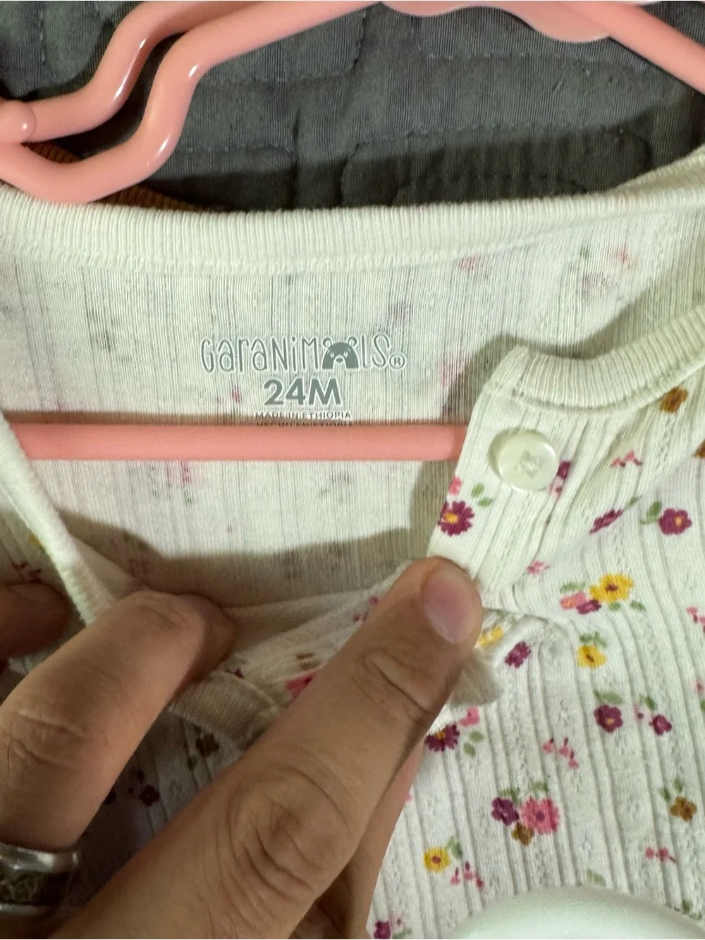 Lot Of 3 Garanimals Bodysuit Baby Girl 18 Months Longsleeve Multicolor